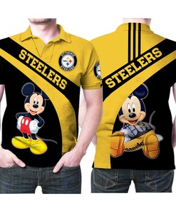Pittsburgh Steelers Hold Steelers Ball 3D All Over Print Polo Shirt