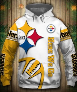 Pittsburgh Steelers Hoodie 3D Graphic Balls Zip Hoodie Pullover