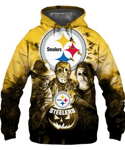 Pittsburgh Steelers Hoodie 3D Halloween Horror Night Gift for Fans