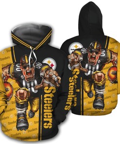 Pittsburgh Steelers Hoodie 3D Mascot Design Gift for Fans