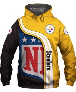 Pittsburgh Steelers Hoodie 3D Pullover Zip Hoodie Nfl for Fans