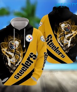 Pittsburgh Steelers Hoodie 3D Skull Grenade Cool Steelers Gift