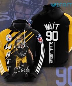 Pittsburgh Steelers Hoodie 3D Watt 90 Steel Curtain Gift For Steelers Fan