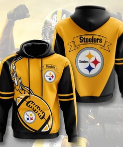 Pittsburgh Steelers Hoodie Flame Balls Graphic Gift for Fans