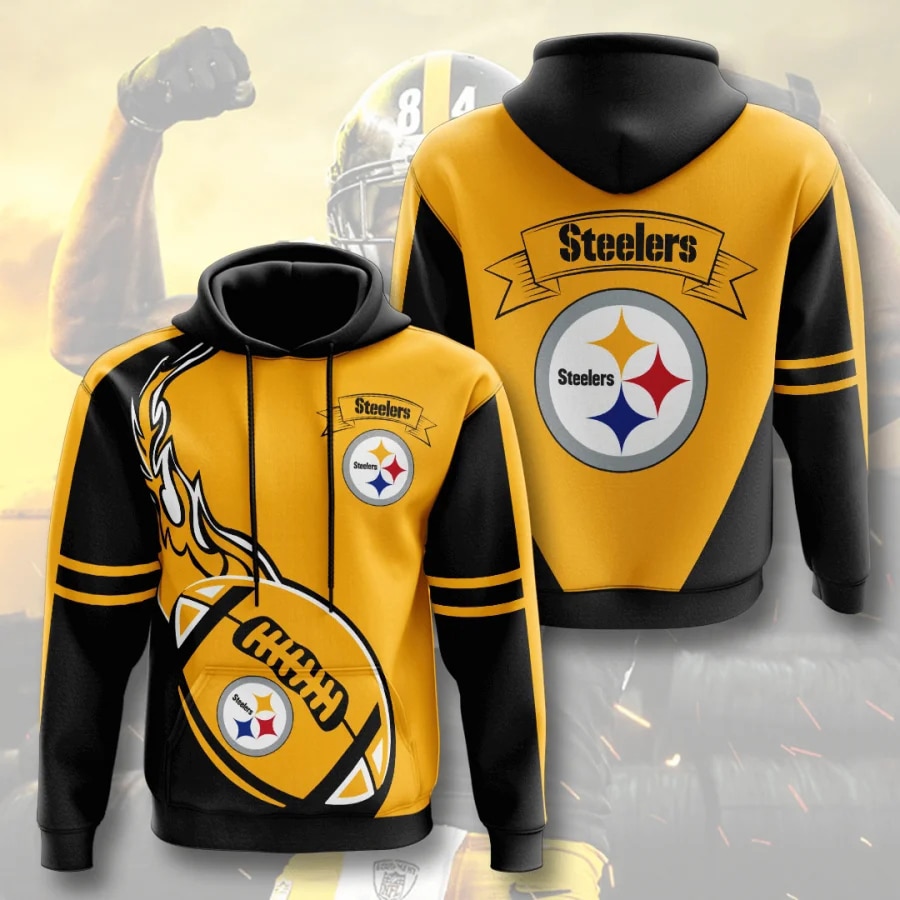 Pittsburgh Steelers Hoodie Flame Balls Graphic Gift for Fans