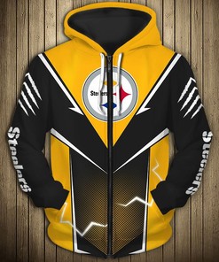 Pittsburgh Steelers Hoodie Lightning Graphic Gifts for Fans