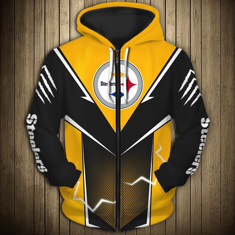 Pittsburgh Steelers Hoodie Lightning Graphic Gifts for Fans