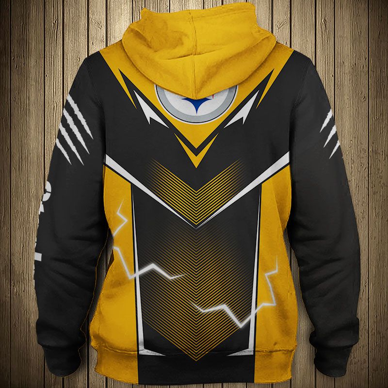 Pittsburgh Steelers Hoodie Lightning Graphic Gifts for Fans - Image 2