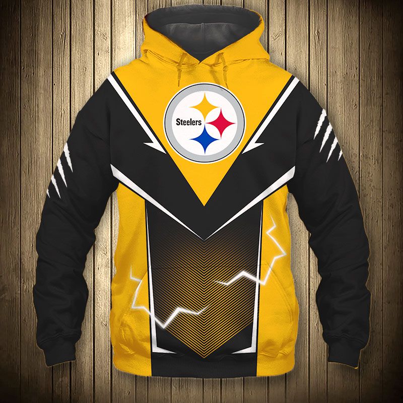 Pittsburgh Steelers Hoodie Lightning Graphic Gifts for Fans - Image 3
