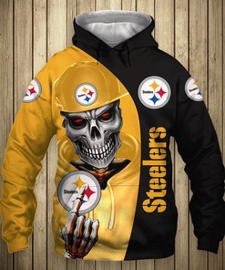 Pittsburgh Steelers Hoodie Skull Cute Zip Hoodie New Design