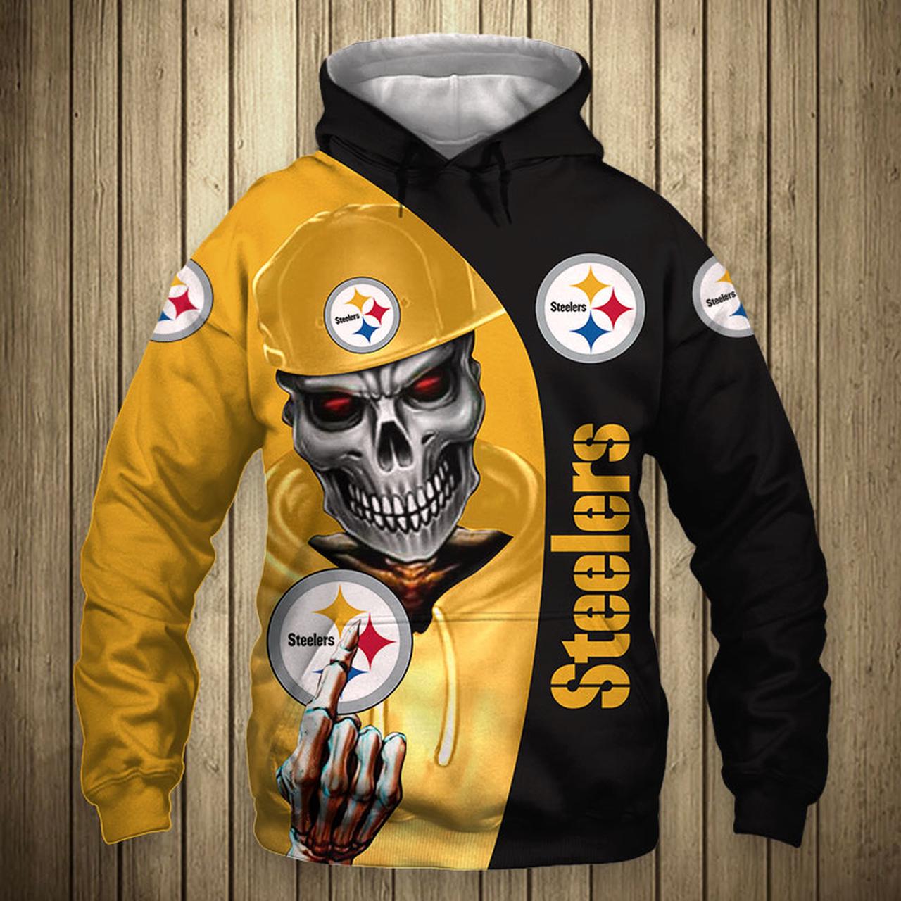 Pittsburgh Steelers Hoodie Skull Cute Zip Hoodie New Design