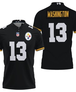 Pittsburgh Steelers James Washington Game Black Jersey Inspired Style 3D All Over Print Polo Shirt