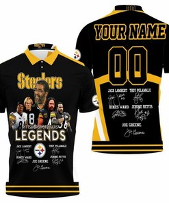 Pittsburgh Steelers Legends Signature Signed Great Players 2020 Nfl Season Jersey Personalized Polo Shirt
