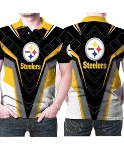Pittsburgh Steelers Logo Nfl All Over 3D All Over Print Polo Shirt