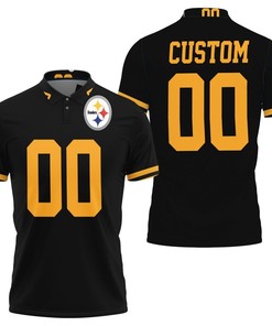 Pittsburgh Steelers Personalized Custom Color Rush Jersey Inspired Style 3D All Over Print Polo Shirt
