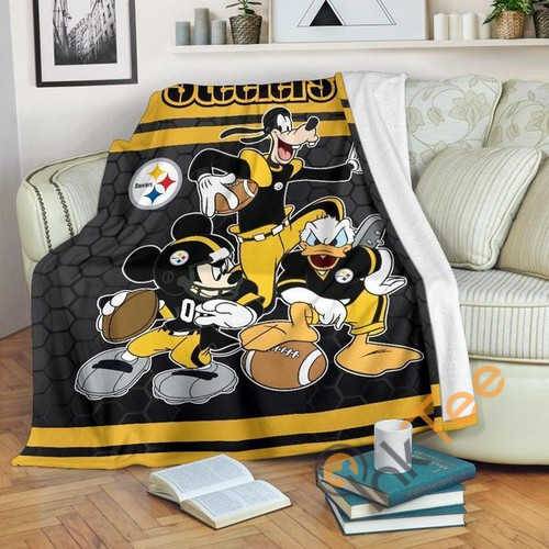 Pittsburgh Steelers Team Sherpa Fleece Blanket Gifts for Family, for Couple