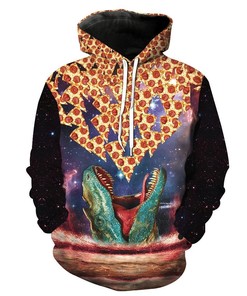 Pizza Eating T Rex Funnys Hoodie 3D