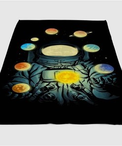 Planets Mens Sherpa Fleece Blanket Gifts for Family, for Couple