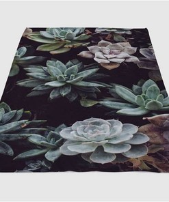 Plant Backgrounds Sherpa Fleece Blanket Gifts for Family, for Couple