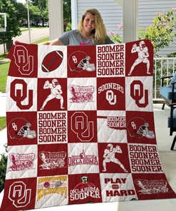 Play Hard Ncaa Oklahoma Sooners Loved Quilt Blanket Bedding Set