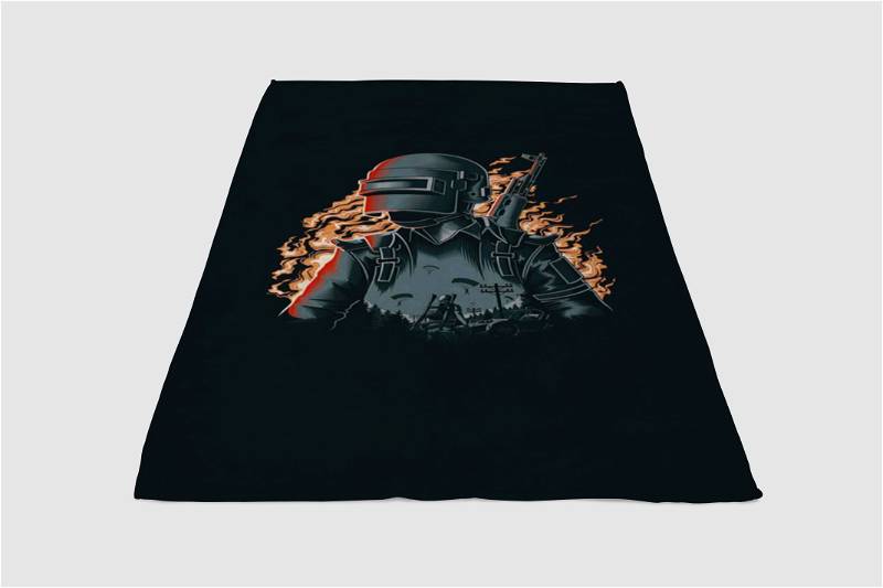 Player Battlegrounds Sherpa Fleece Blanket Gifts for Family, for Couple