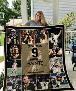Player Drew Brees New Orleans Saints 9 Quilt Blanket Bedding Set