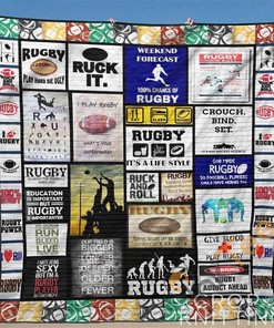 Plays Rugby Quilt Blanket Bedding Set