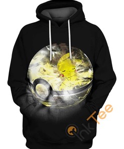 Pokeball And Pikachu Hoodie 3D