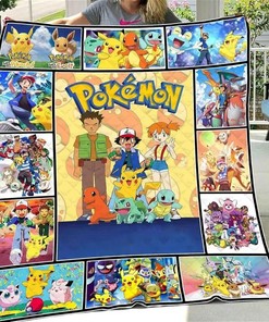 Pokemon All Seasons Blanket Gift For Fans Cartoon Movie Quilt