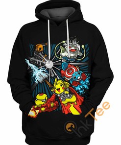 Pokemon Avengers Hoodie 3D