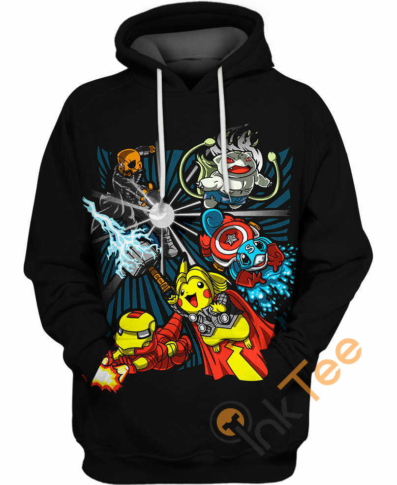 Pokemon Avengers Hoodie 3D