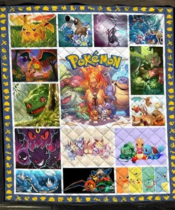 Pokemon Characters Gift For Fans Quilt