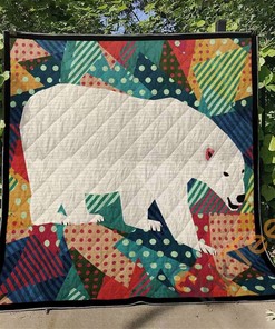 Polar Bear Quilt Blanket Bedding Set