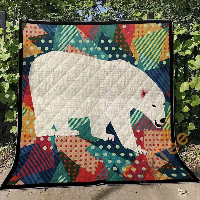 Polar Bear Quilt Blanket Bedding Set