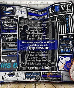Police Wife Quilt Blanket Bedding Set