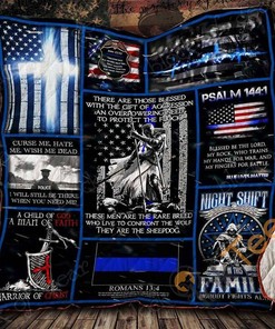Policeman – A Warrior Of Christ Quilt Blanket Bedding Set