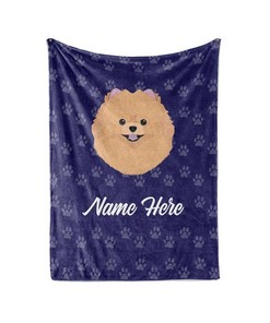 Pomeranian Personalized Custom Blanket With Your Family Or Dog's Name - Great Gifts For Dog Lovers