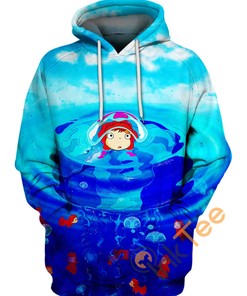 Ponyo On The Sea Hoodie 3D