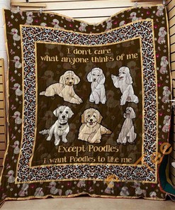 Poodles Dog Breed Quilt Blanket Bedding Set