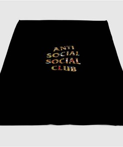 Pop Art Anti Social Social Club Sherpa Fleece Blanket Gifts for Family, for Couple