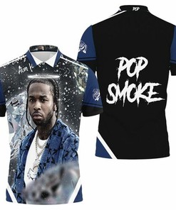 Pop Smoke Shoot For The Stars Aim For The Moon Diamond Universe 3D All Over Print Polo Shirt