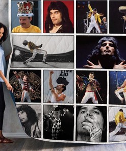 Portrait Freddie Mercury Combined Quilt Blanket Bedding Set