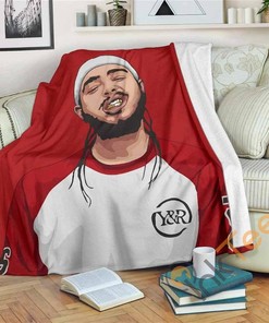Post Malone Premiums Sherpa Fleece Blanket Gifts for Family, for Couple