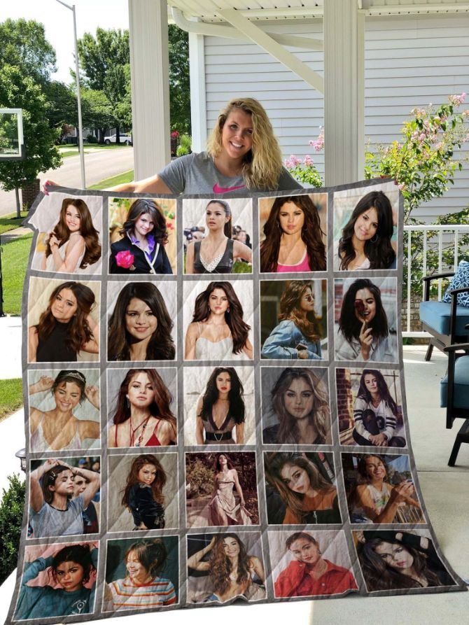 Poster Singer Selena Gomez Quilt Blanket Bedding Set
