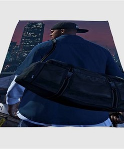 Potrait Watch Dogs 2 Game Sherpa Fleece Blanket Gifts for Family, for Couple