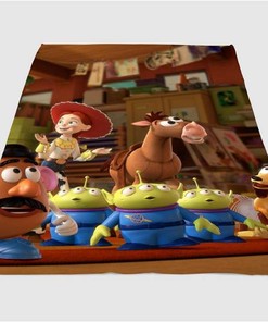 Pottato Head And Another Character Toy Story Sherpa Fleece Blanket Gifts for Family, for Couple