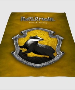 Pottermore Yellow Harry Potter Sherpa Fleece Blanket Gifts for Family, for Couple