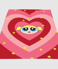 Powepuff Girls Love Sherpa Fleece Blanket Gifts for Family, for Couple
