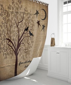 Primitive Shower Curtain, Grow Old With Me