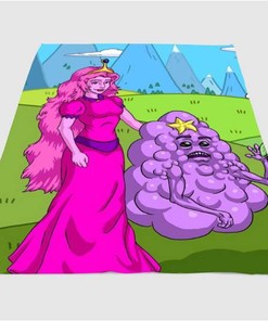 Princess Bubblegum Another Style Cartoon Sherpa Fleece Blanket Gifts for Family, for Couple